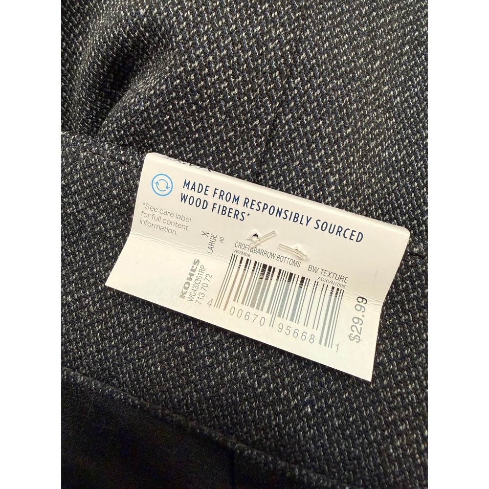 Croft & Barrow Womens Mid Rise Straight Leg Pants Charcoal Gray XL New With Tags - Picture 5 of 7